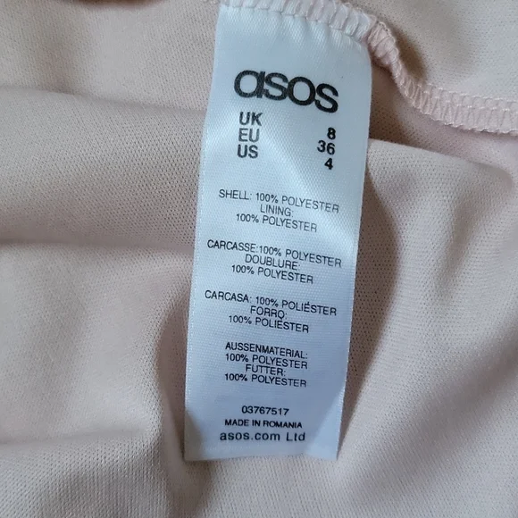 ASOS Pink Lace Sweetheart Midi Dress Size 4 - Picture 6 of 7